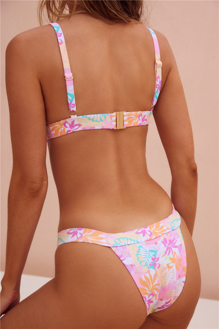 Lush Tropics Swim Top Tropical Print