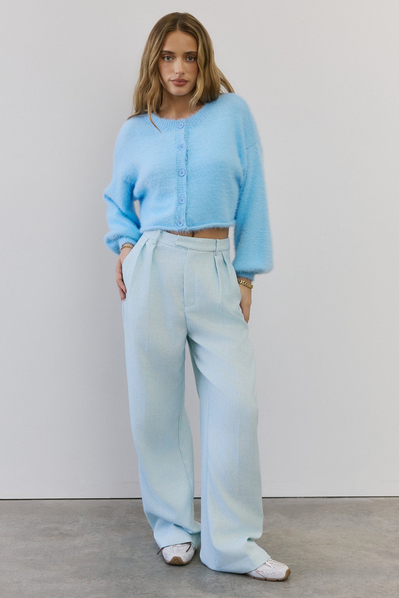 Cloud Nine Fluffy Cardigan Blue
