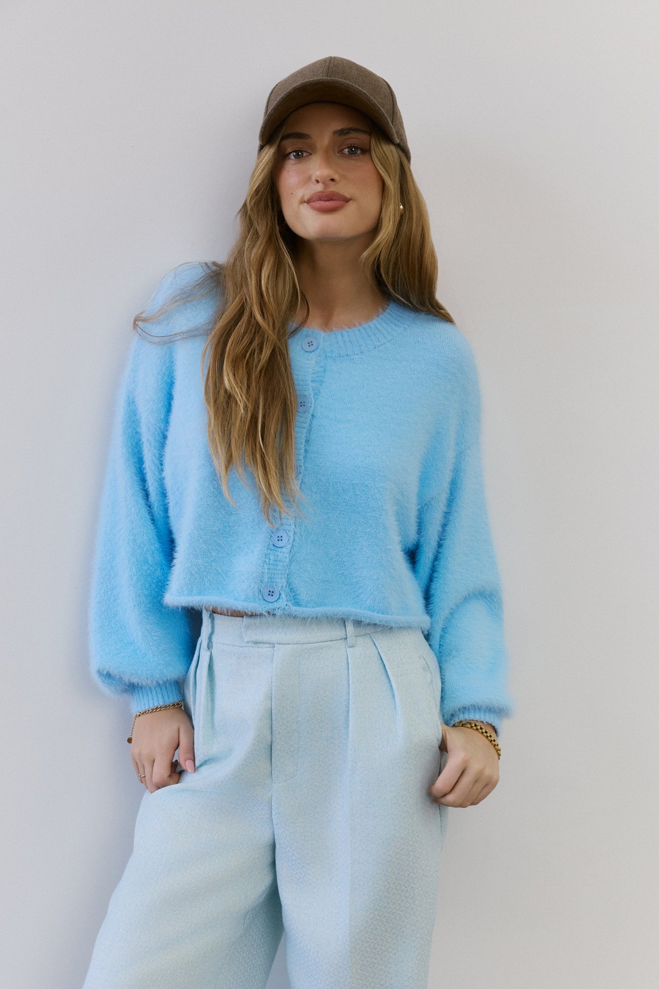 Cloud Nine Fluffy Cardigan Blue