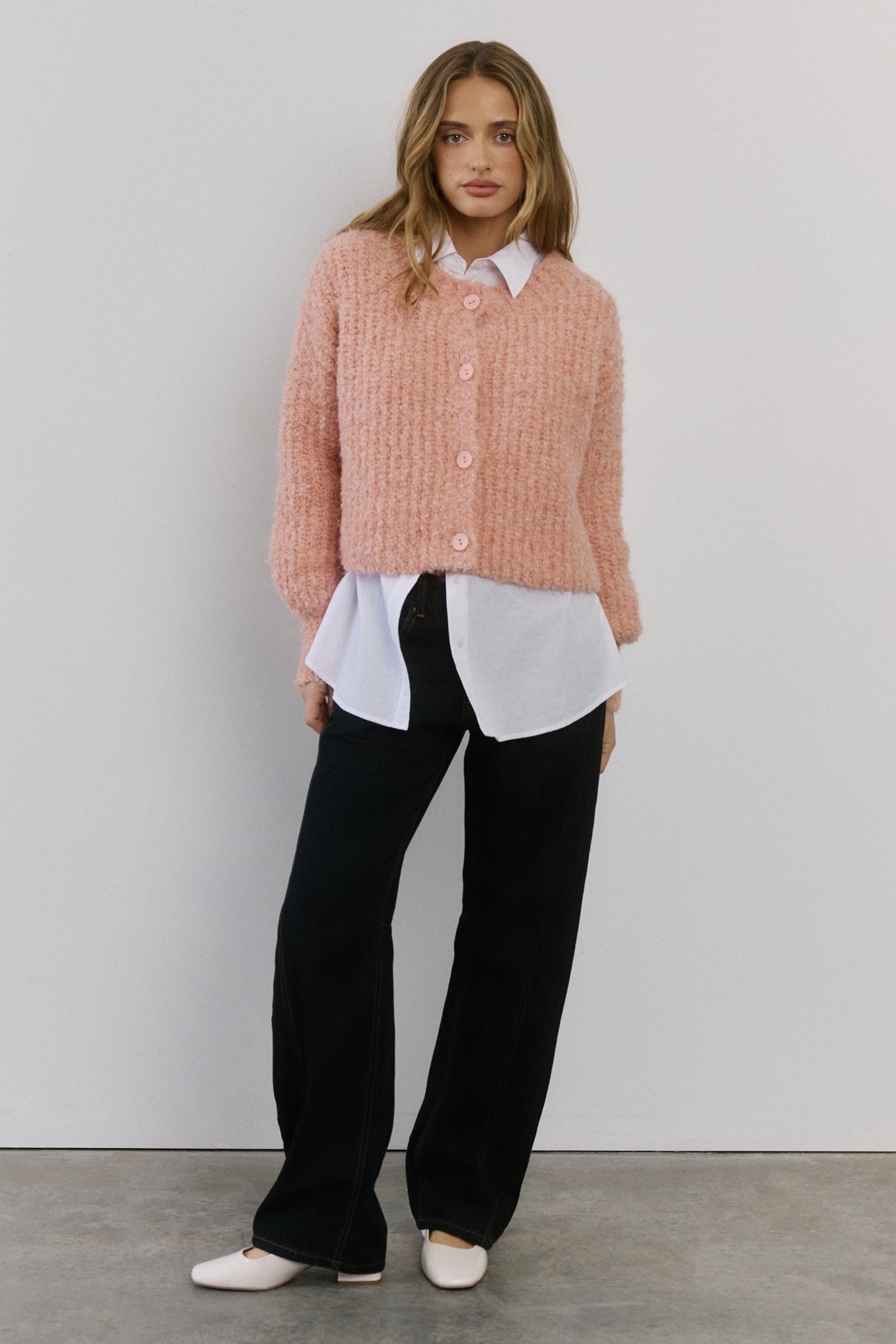 Ice Queen Knit Cardigan Pink