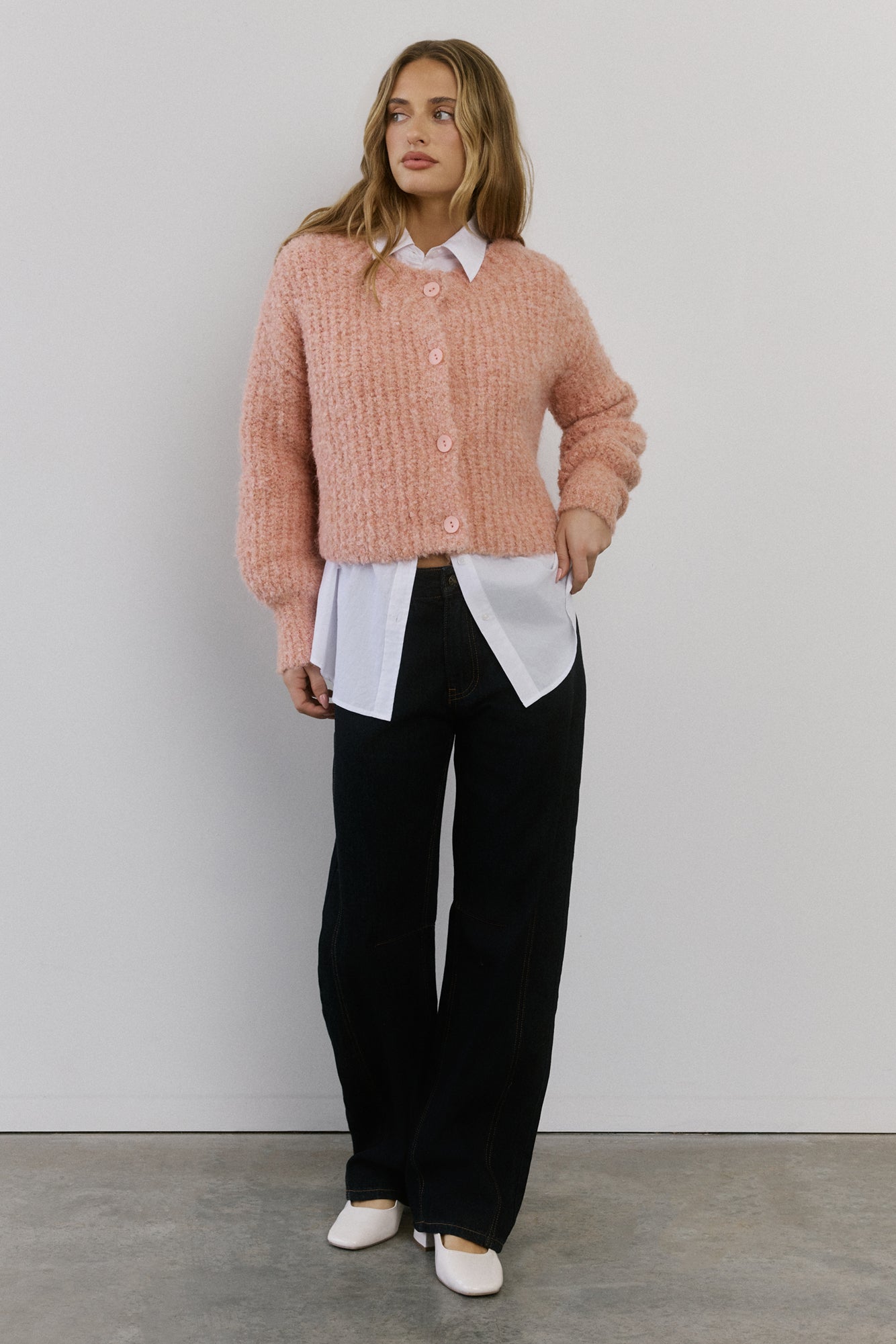 Ice Queen Knit Cardigan Pink