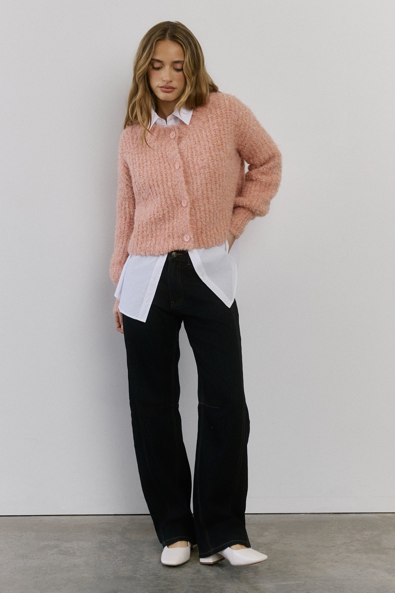 Ice Queen Knit Cardigan Pink