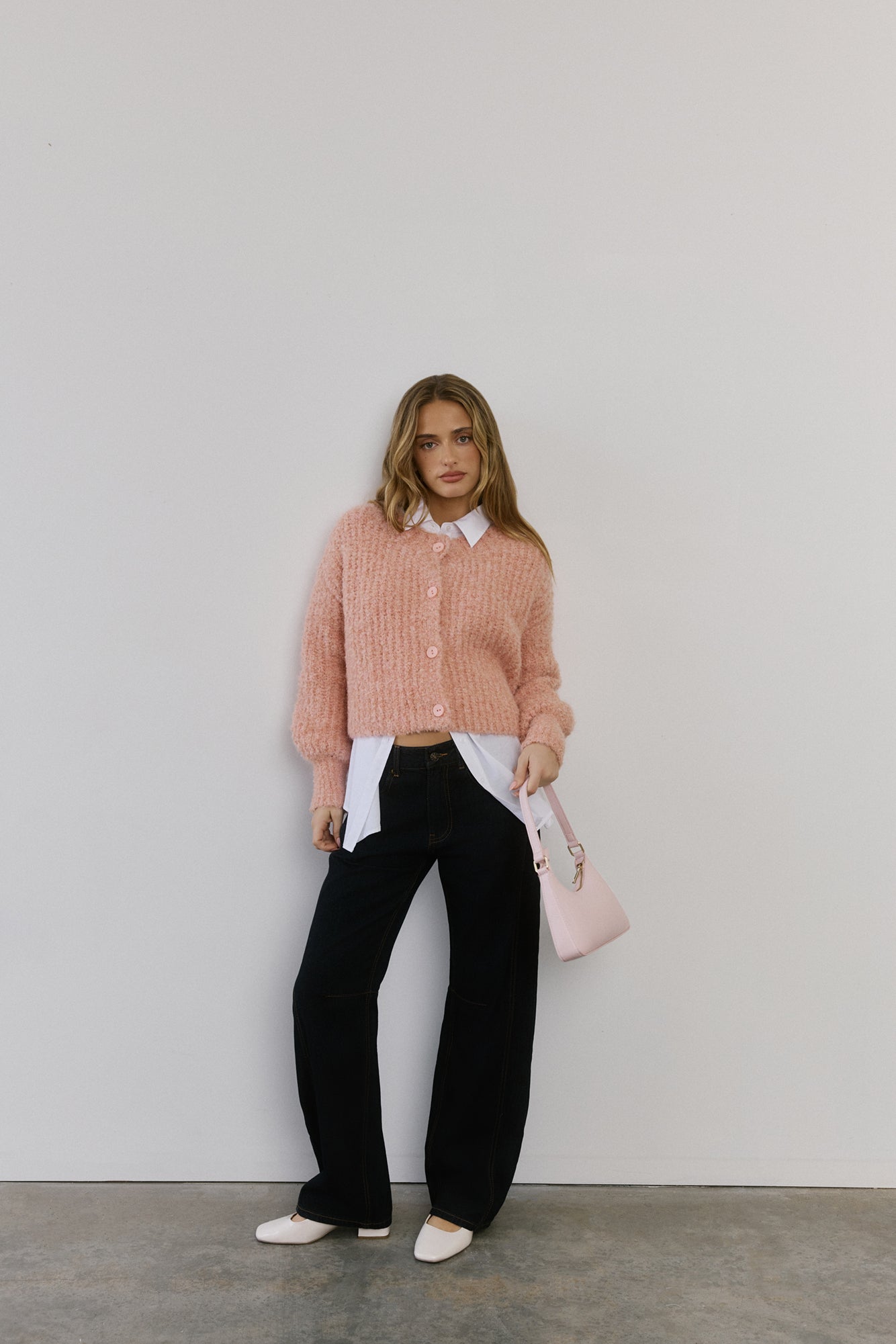 Ice Queen Knit Cardigan Pink