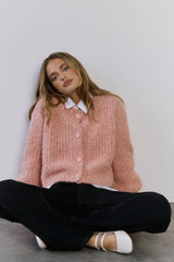 Ice Queen Knit Cardigan Pink