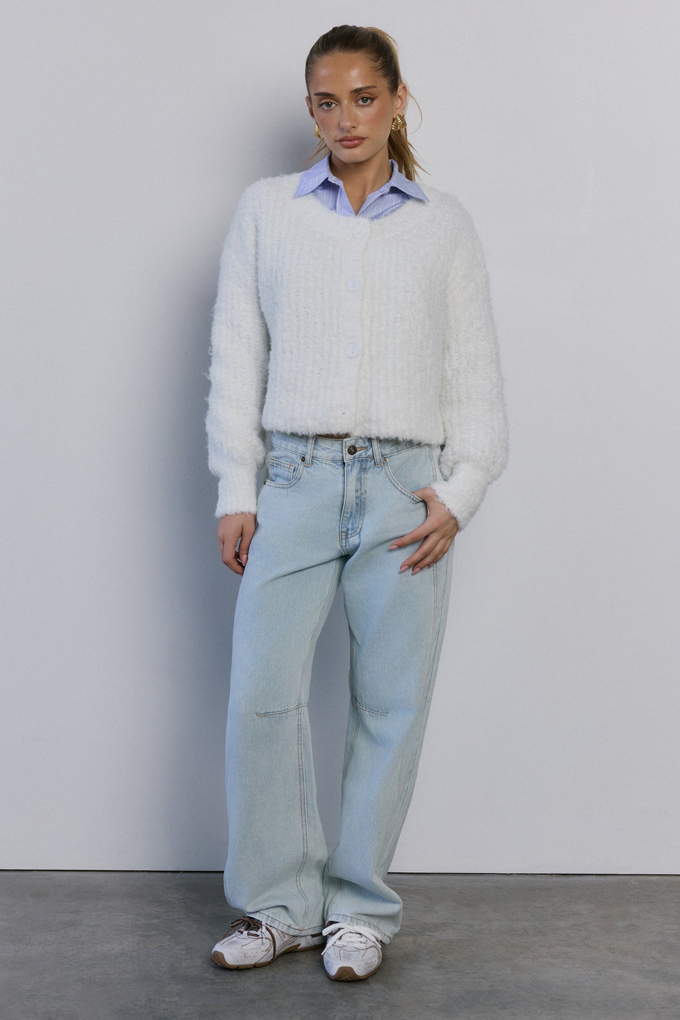 Ice Queen Knit Cardigan White