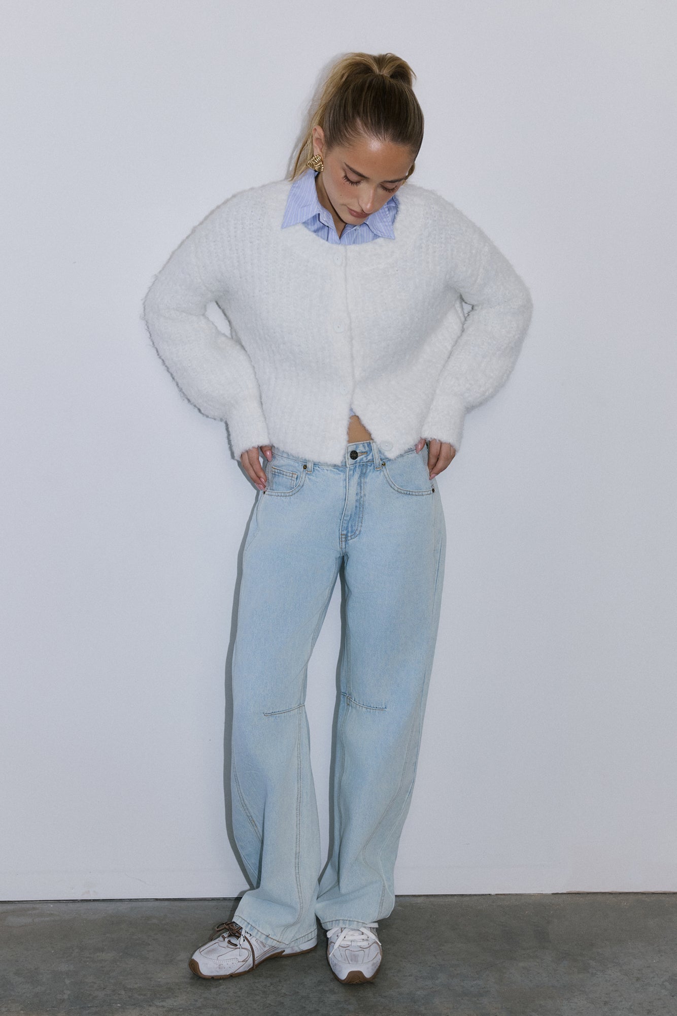 Ice Queen Knit Cardigan White