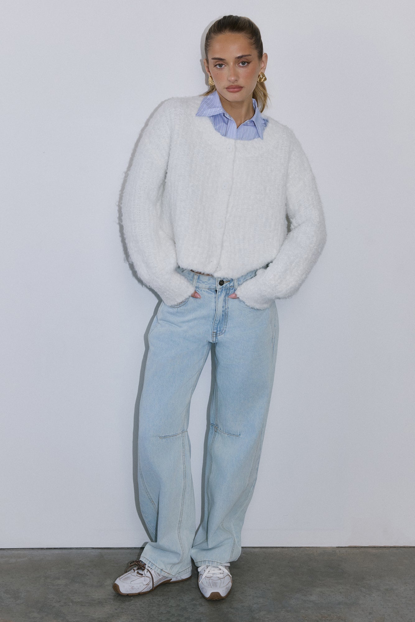 Ice Queen Knit Cardigan White
