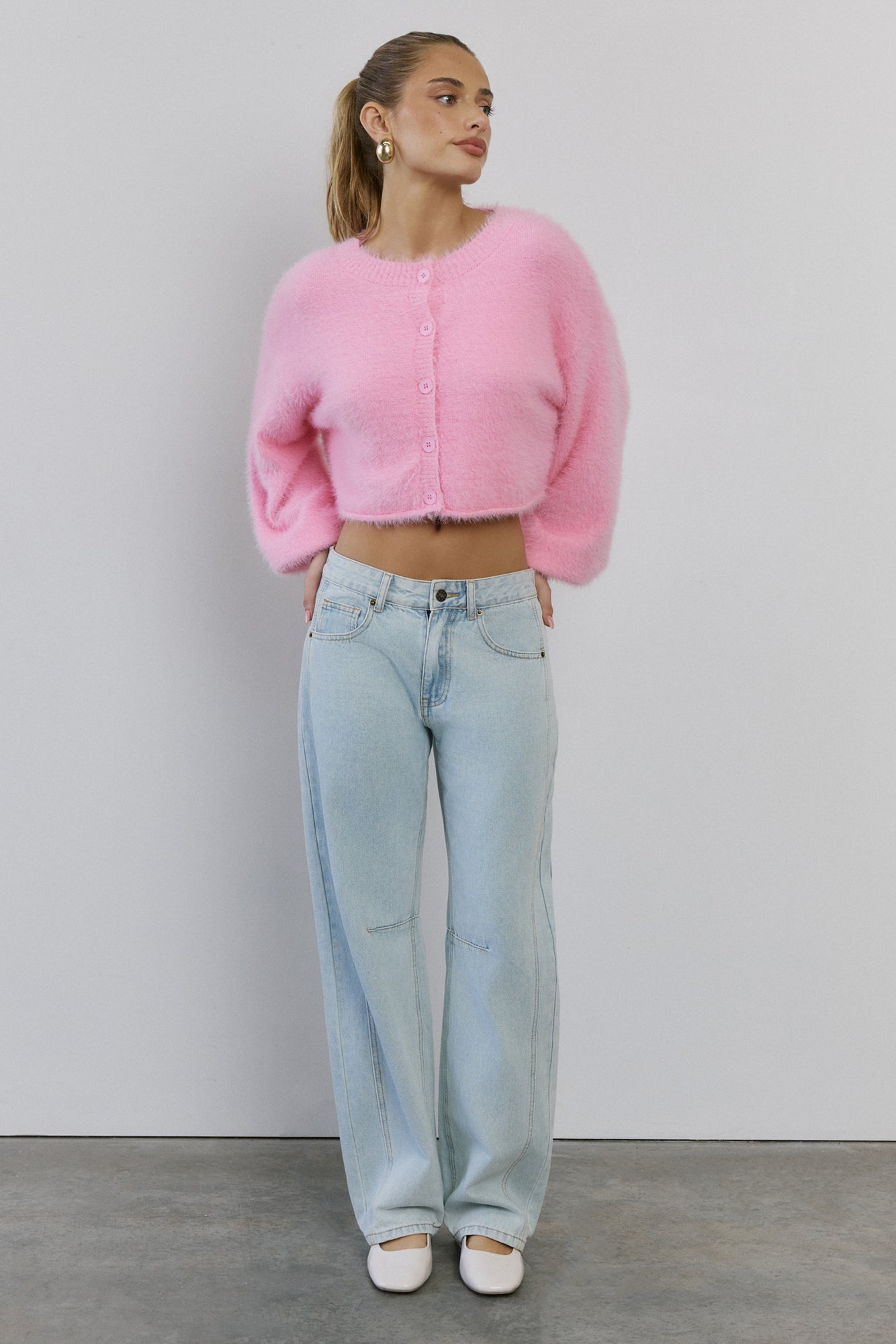 Cloud Nine Fluffy Cardigan Pink