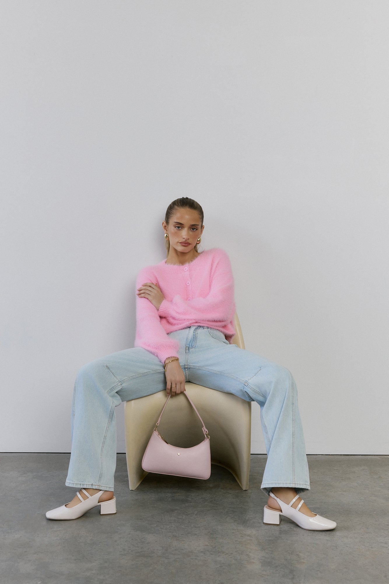 Cloud Nine Fluffy Cardigan Pink