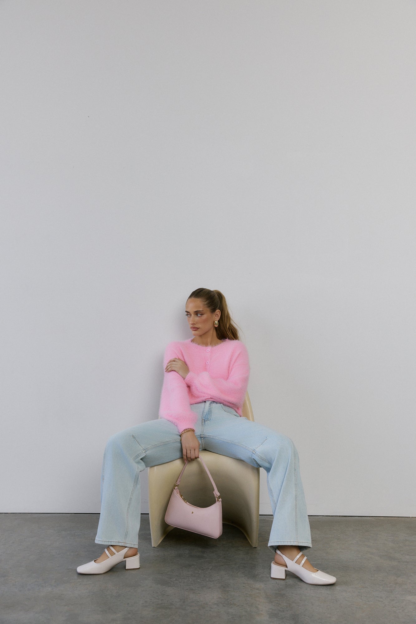 Cloud Nine Fluffy Cardigan Pink