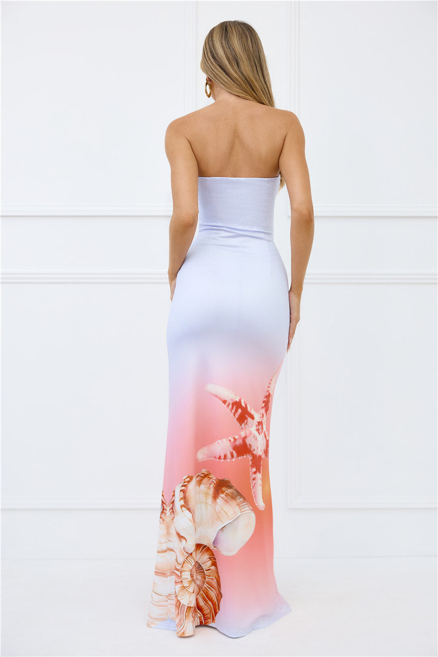 Kleo Maxi Dress Ice Blue Ombre