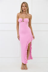 Fashion Force Strapless Maxi Dress Pink