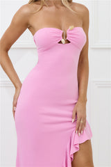 Fashion Force Strapless Maxi Dress Pink