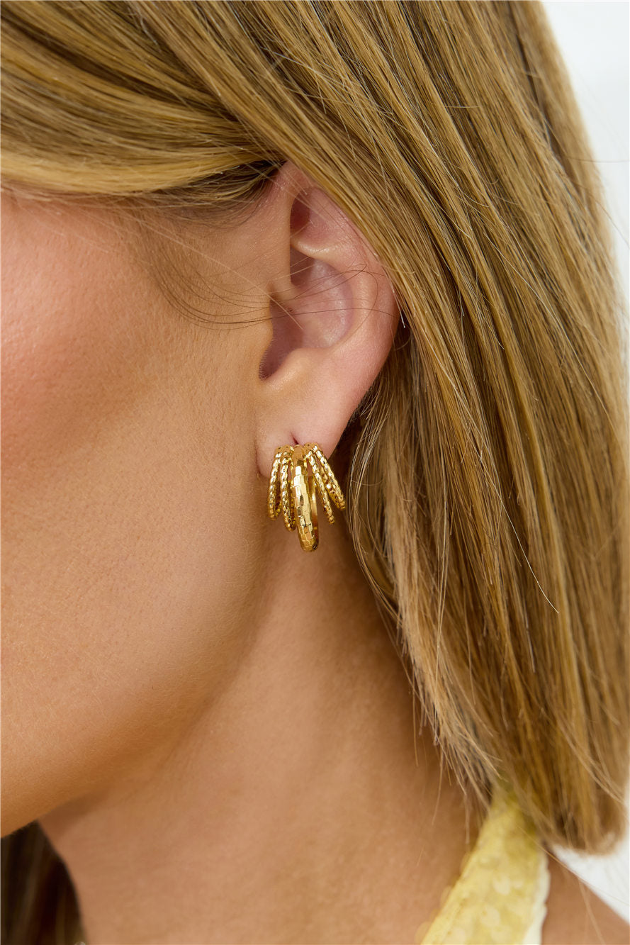 Luxe List Earrings Gold