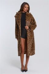 On The Wild Side Faux Fur Coat Leopard
