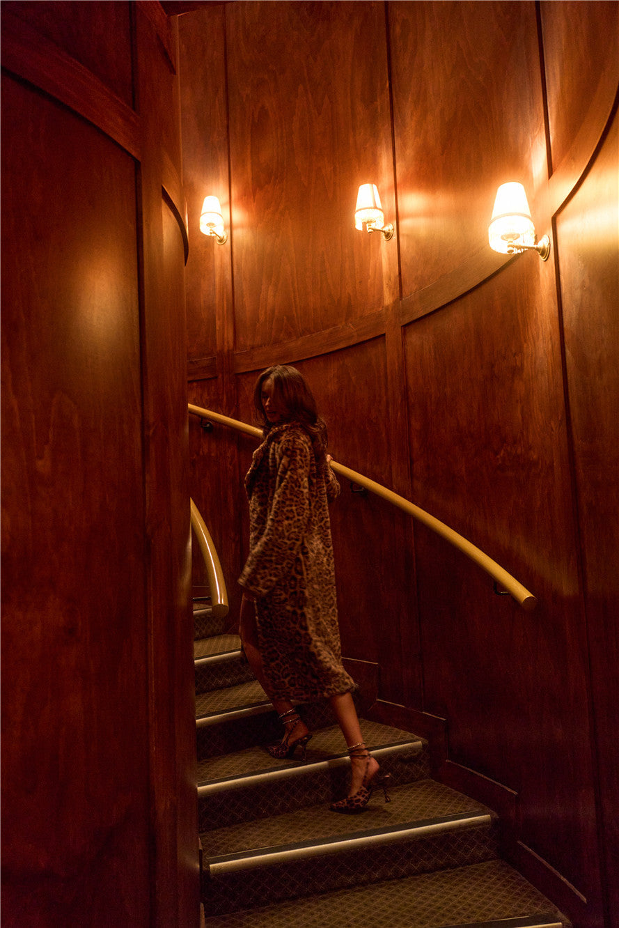 On The Wild Side Faux Fur Coat Leopard