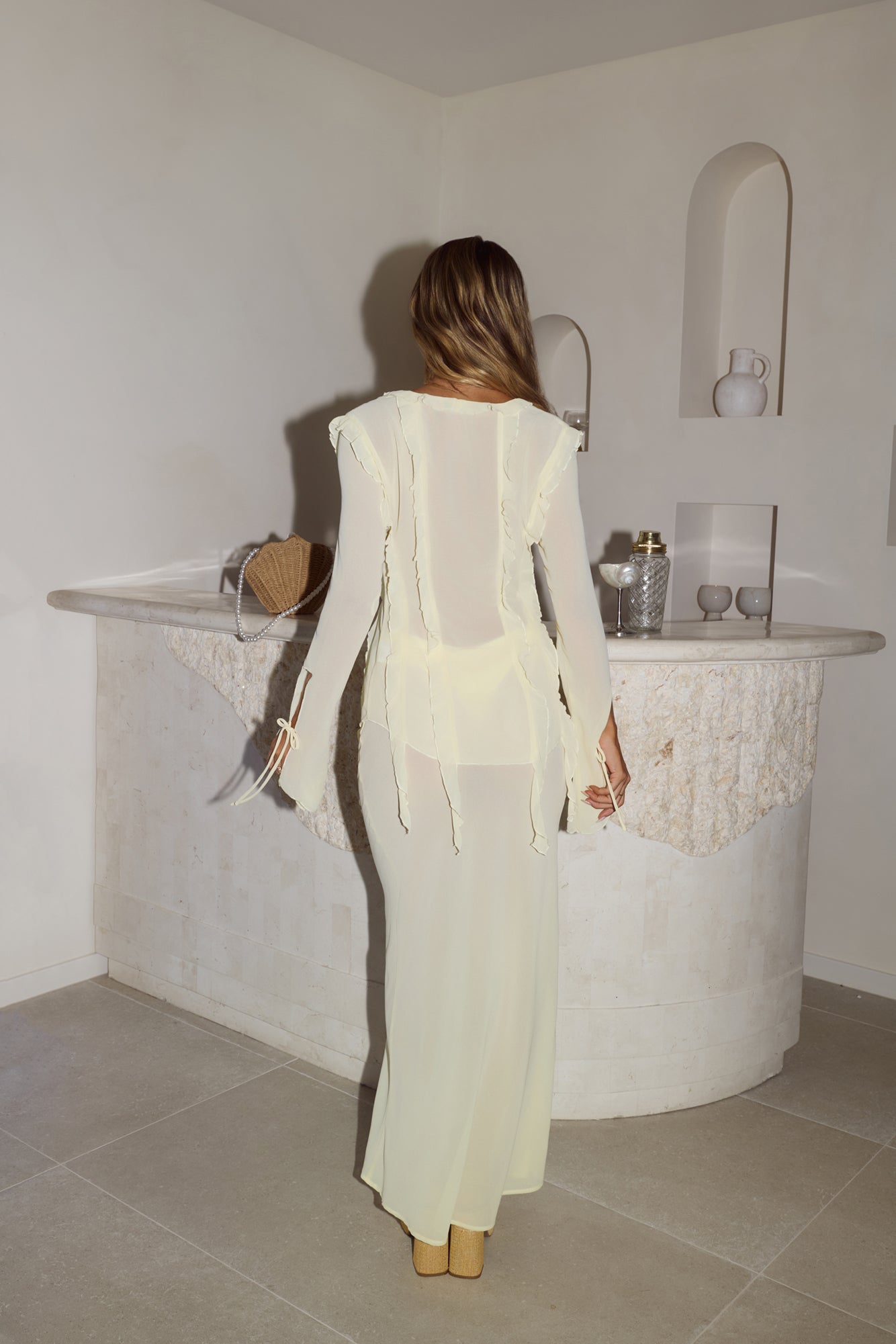 Citrus Glow Long Sleeve Top Lemon