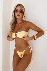 Floral Frequency Bikini Bottom Lemon Flower Pop