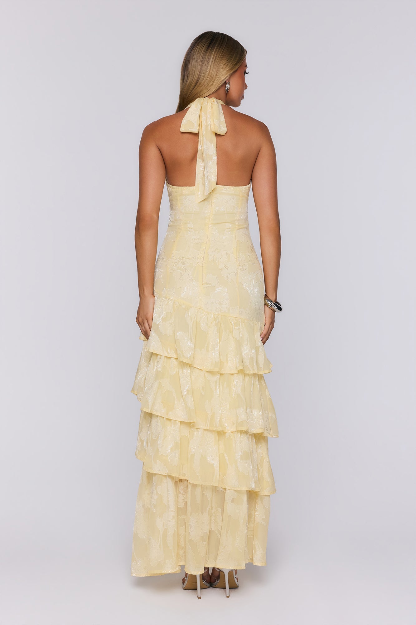 Mood Shift Halter Maxi Dress Yellow