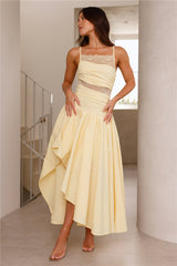 Enchanted Flora Maxi Dress Yellow