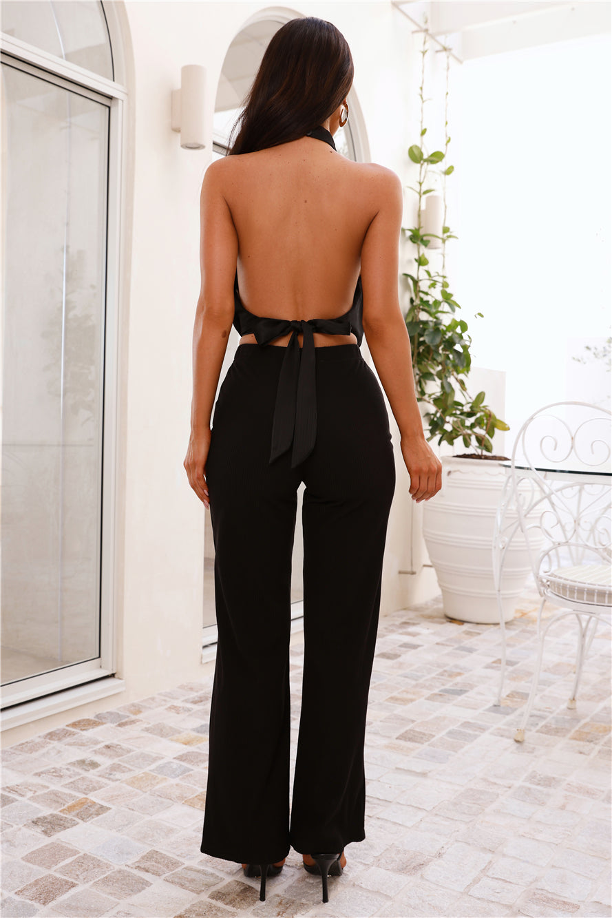 Corduroy Style Pants Black