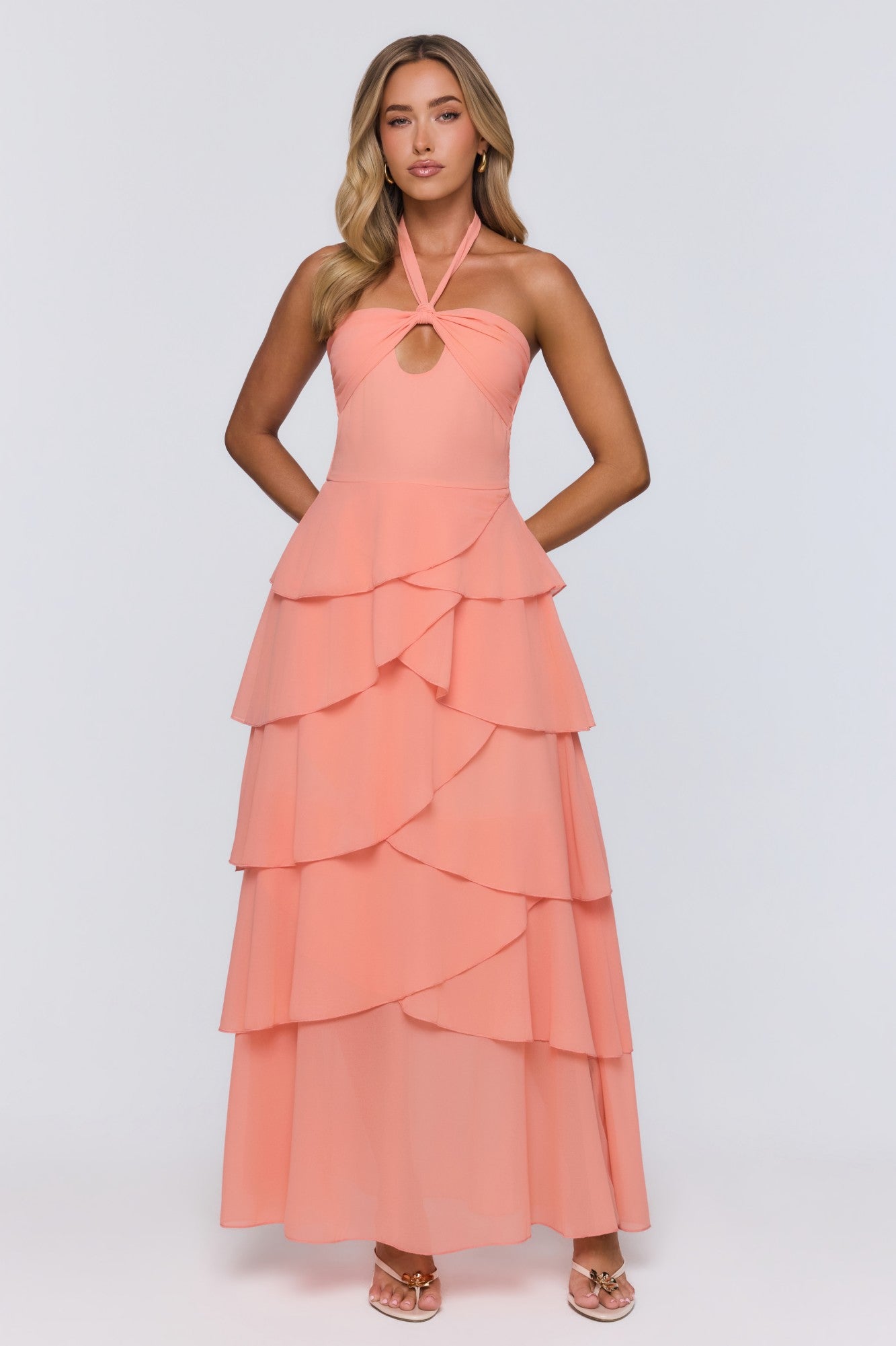 Lead Don't Follow Maxi Dress Peach