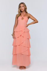 Lead Don't Follow Maxi Dress Peach