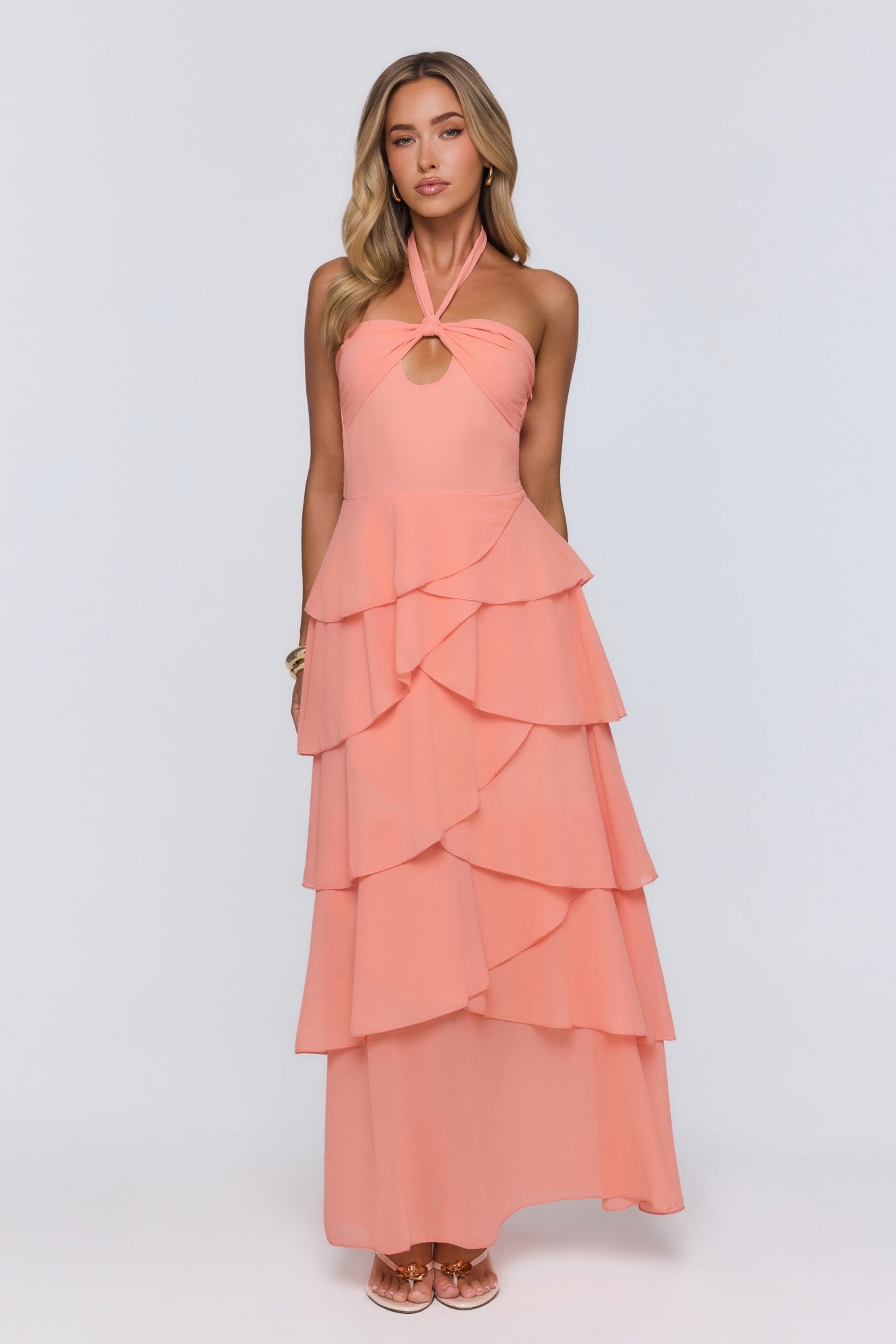 Lead Don't Follow Maxi Dress Peach