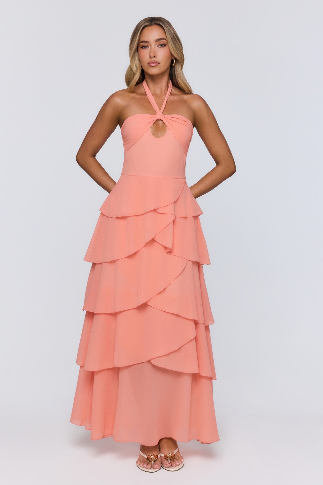 Lead Don't Follow Maxi Dress Peach