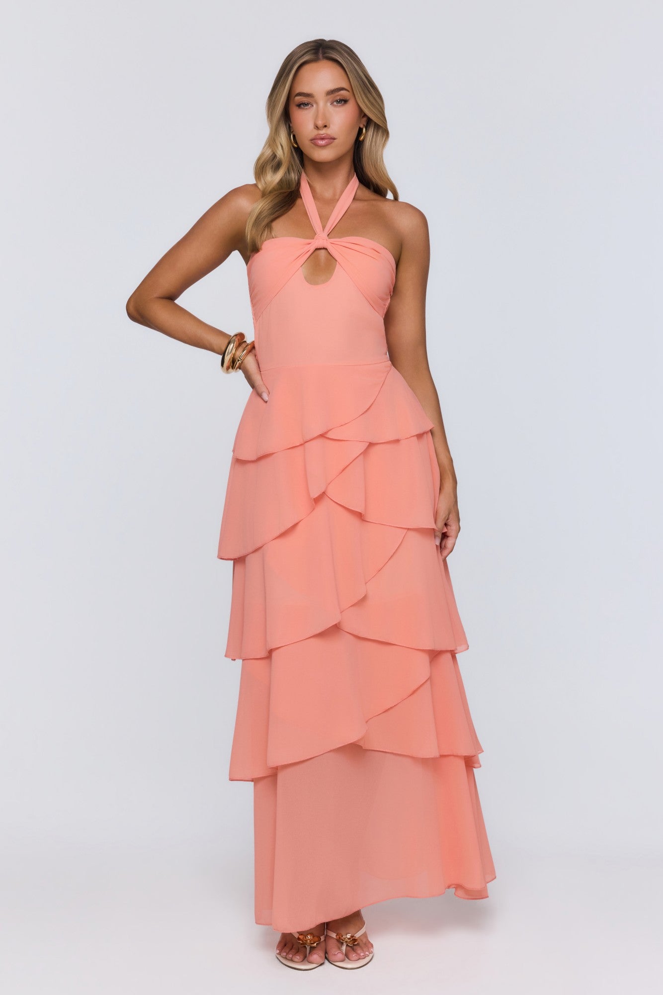 Lead Don't Follow Maxi Dress Peach