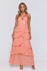 Lead Don't Follow Maxi Dress Peach
