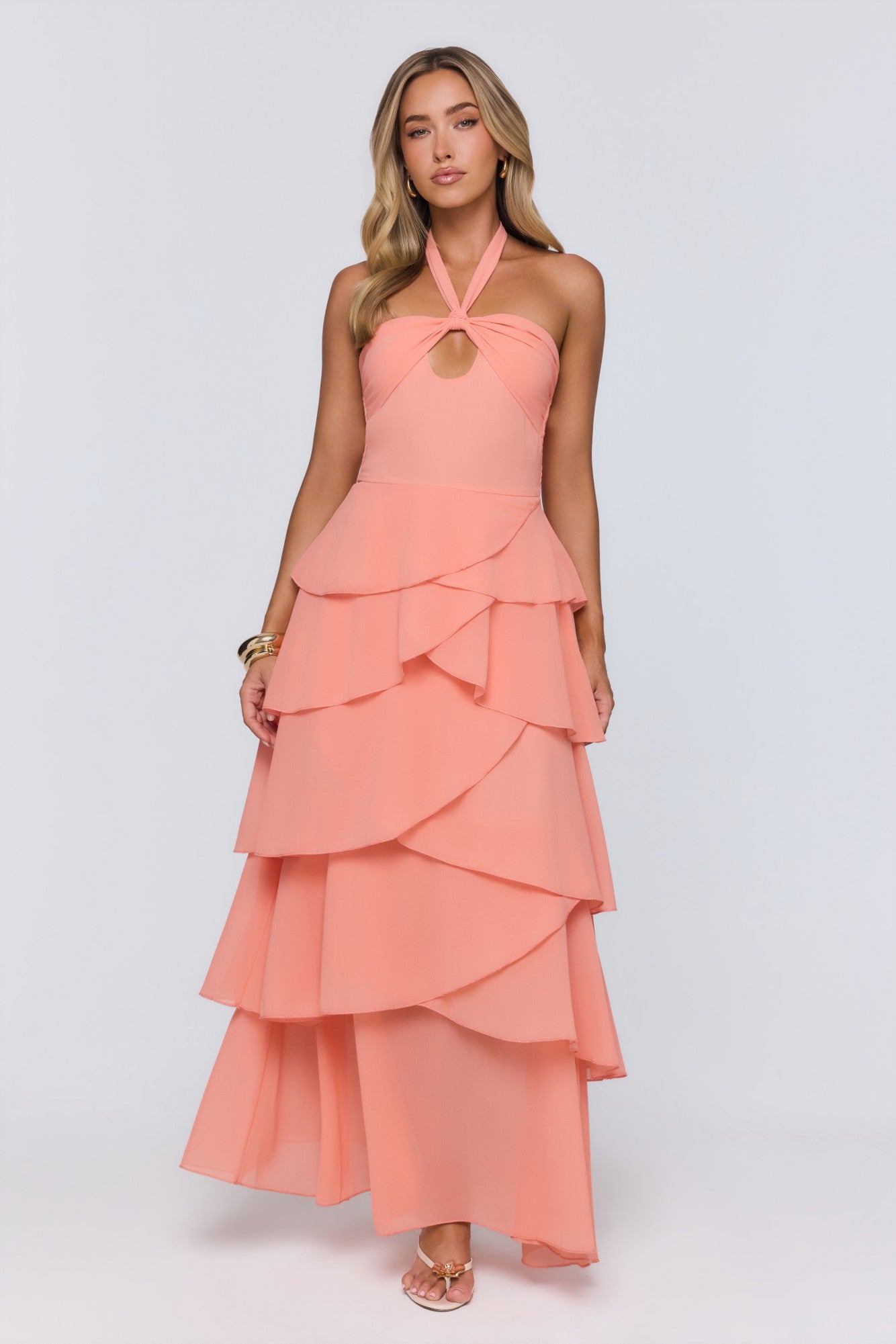 Lead Don't Follow Maxi Dress Peach