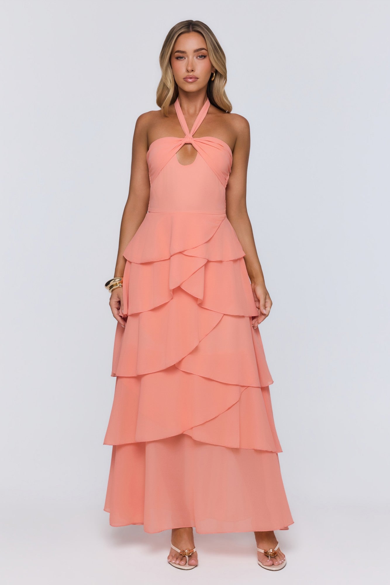 Lead Don't Follow Maxi Dress Peach