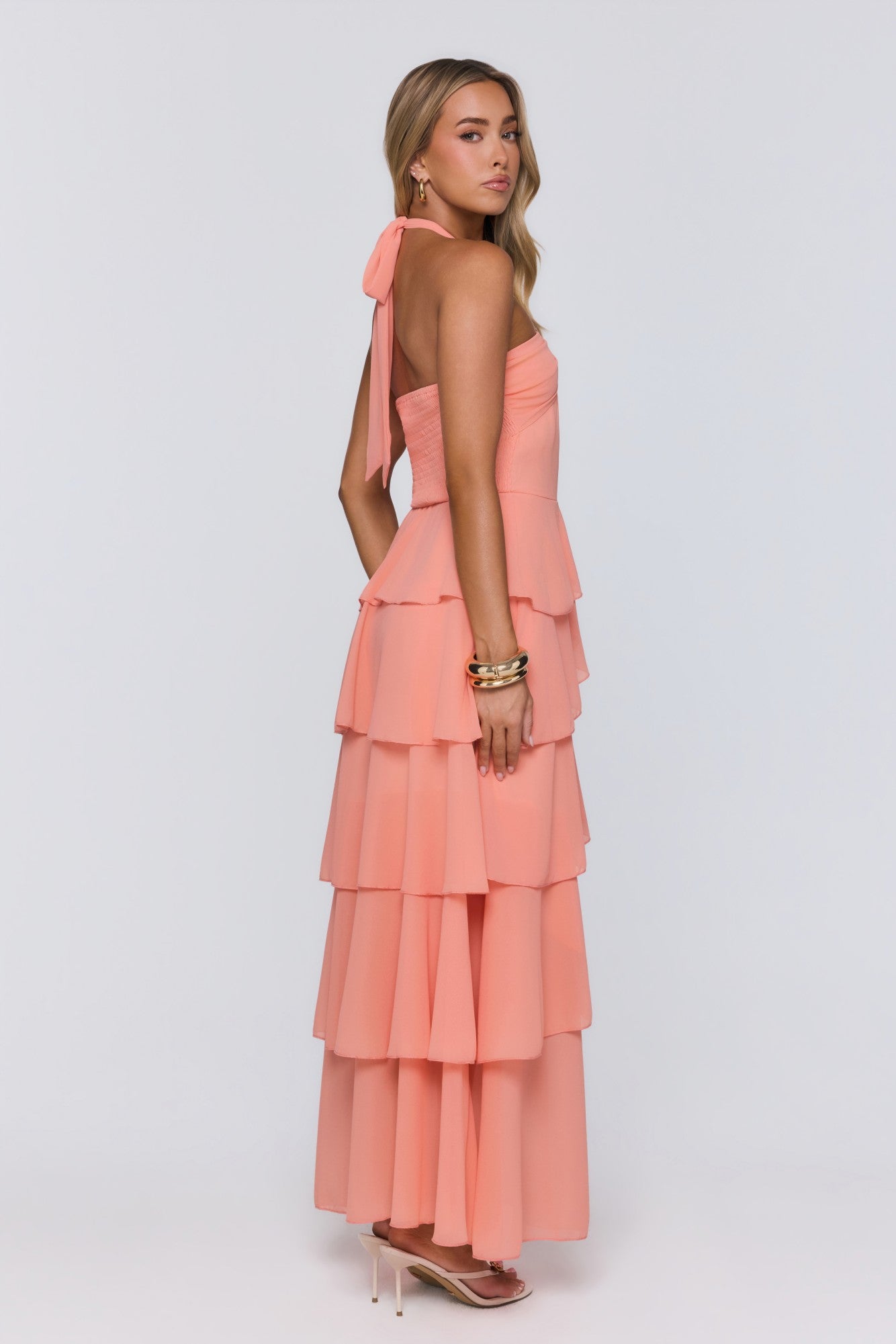Lead Don't Follow Maxi Dress Peach