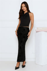 Crème Dream Halter Top Black