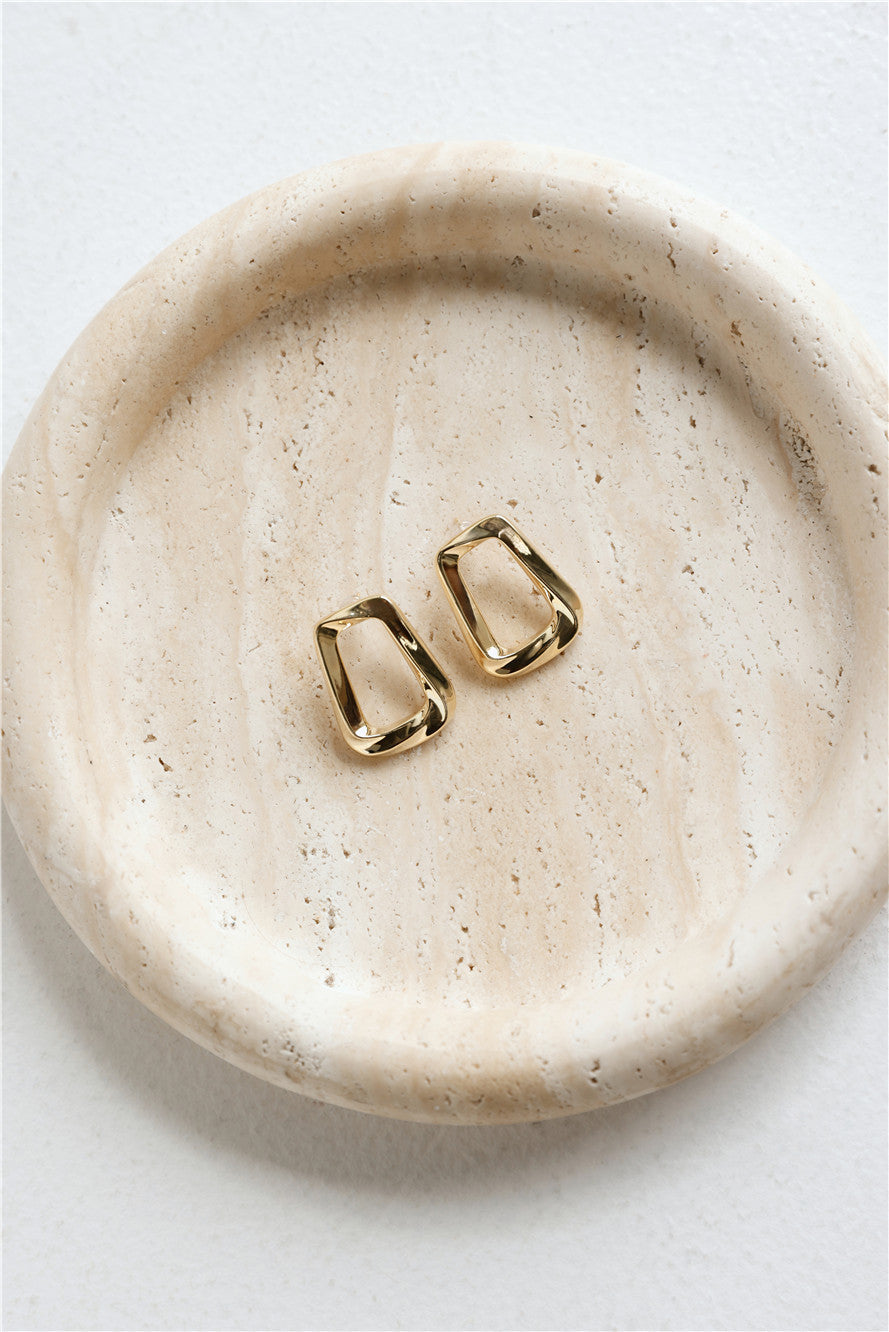 18k Gold Plated Pretty Touch Earrings Gold
