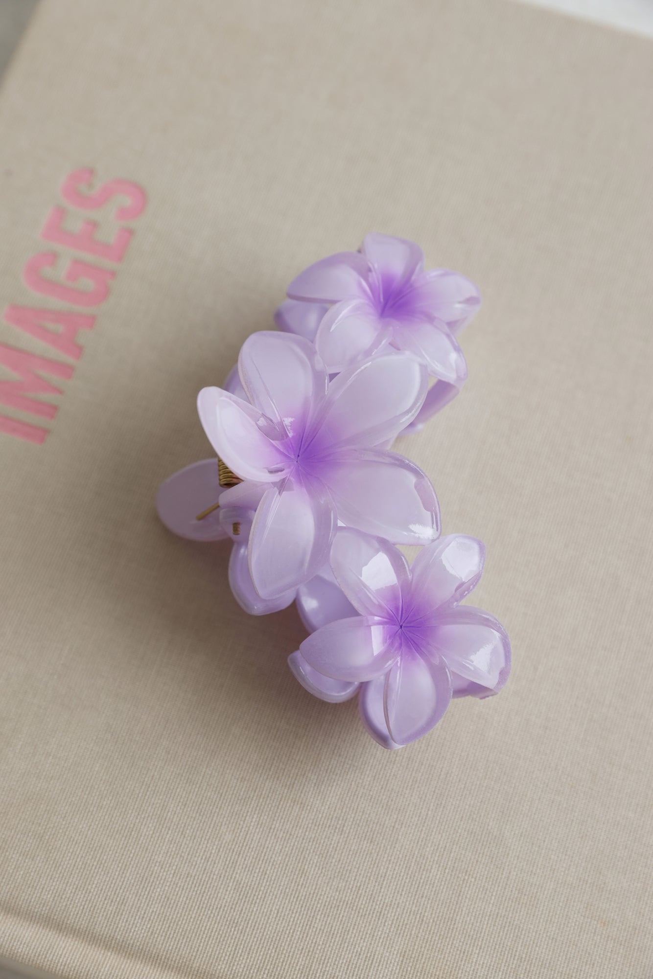 Flowers In Her Hair Claw Clip Purple