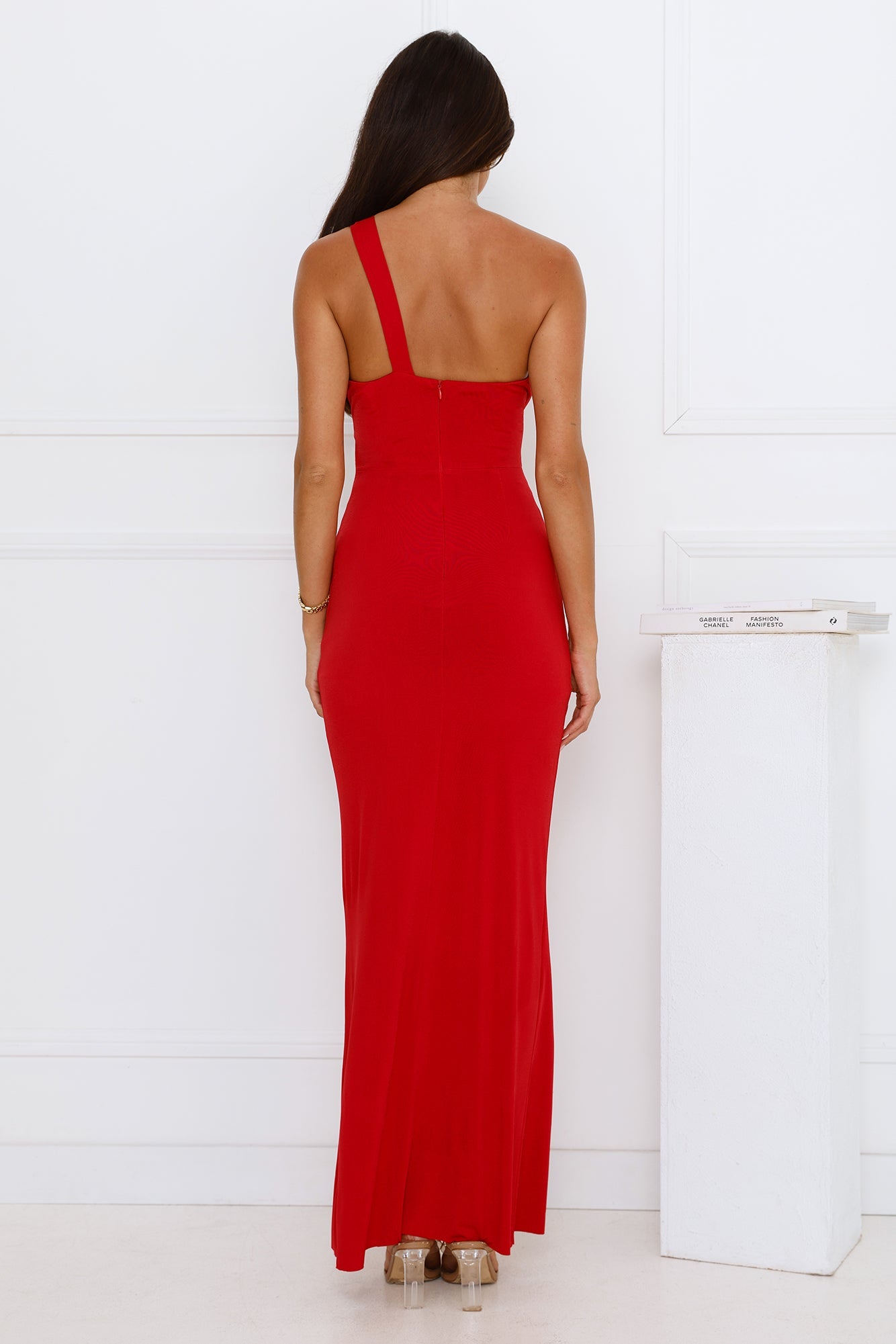 Beachside Fiesta One Shoulder Maxi Dress Red