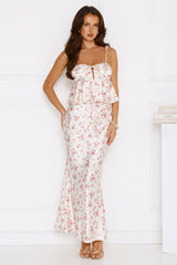 Comfort Zone Satin Maxi Skirt Print