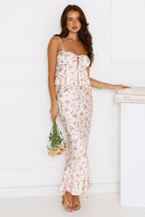 Comfort Zone Satin Maxi Skirt Print