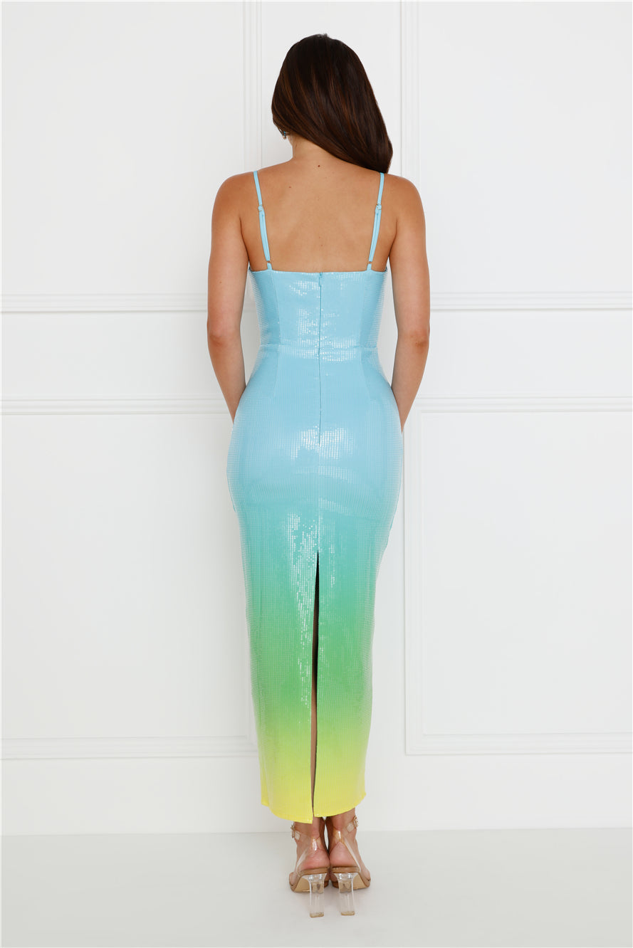 Benito Midi Dress Blue Ombre
