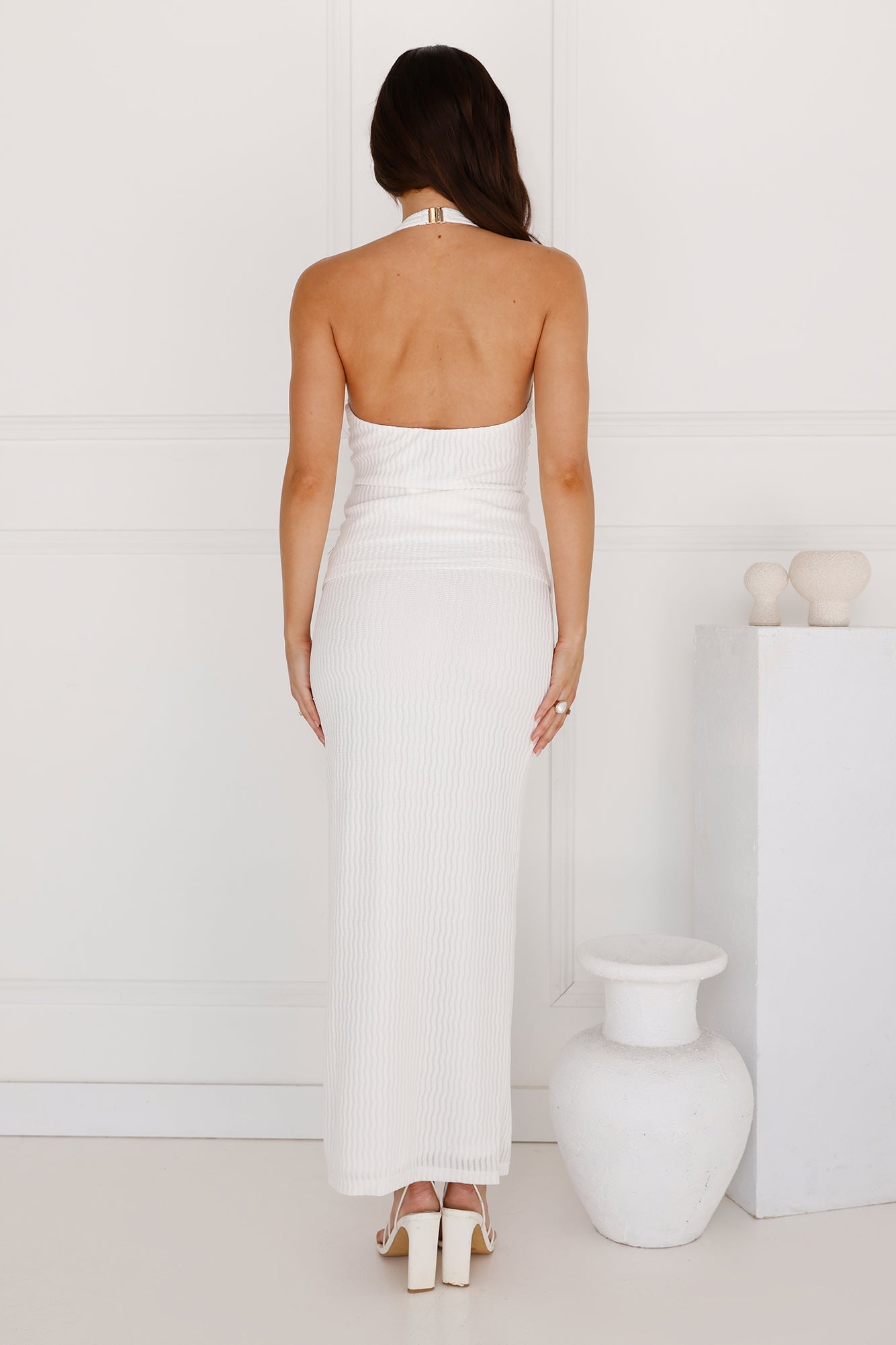 Mango Bay Halter Top White