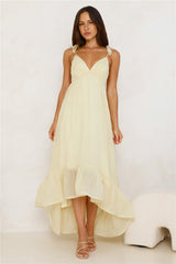 Floating On Florals Maxi Dress Yellow