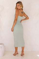 Impressing All Midi Dress Sage