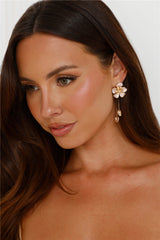 18k Gold Plated Floral Sparklers Earrings Gold