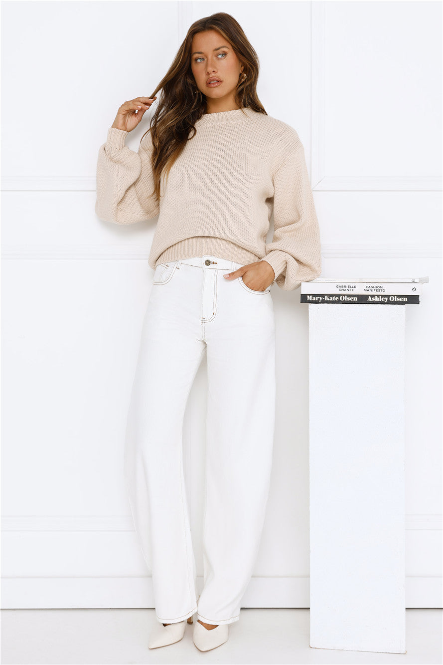 First Light Knit Sweater Cream