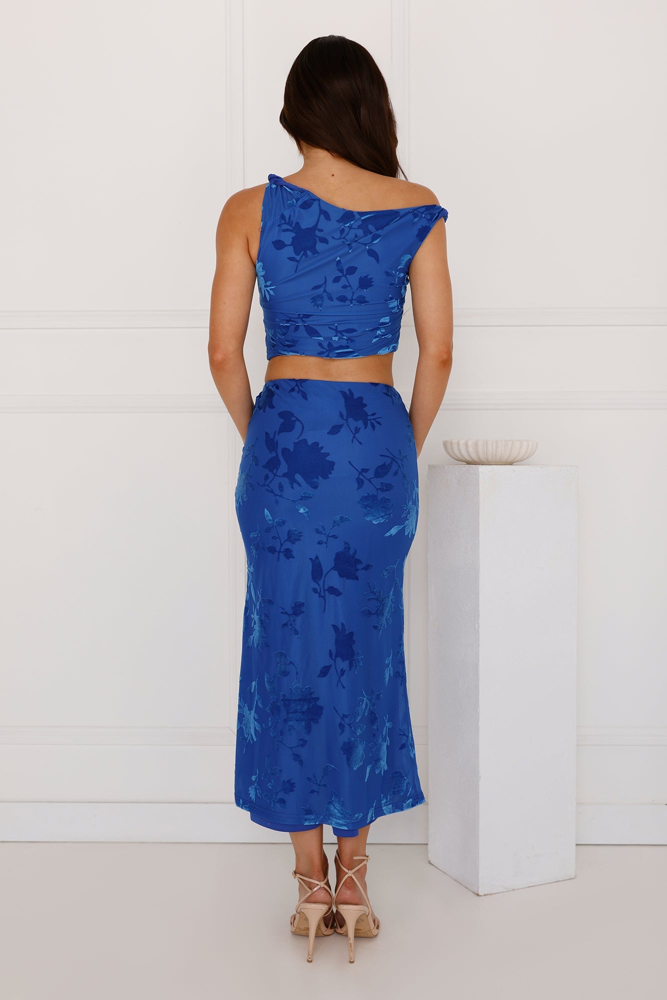 Neon Night Crop Top Blue