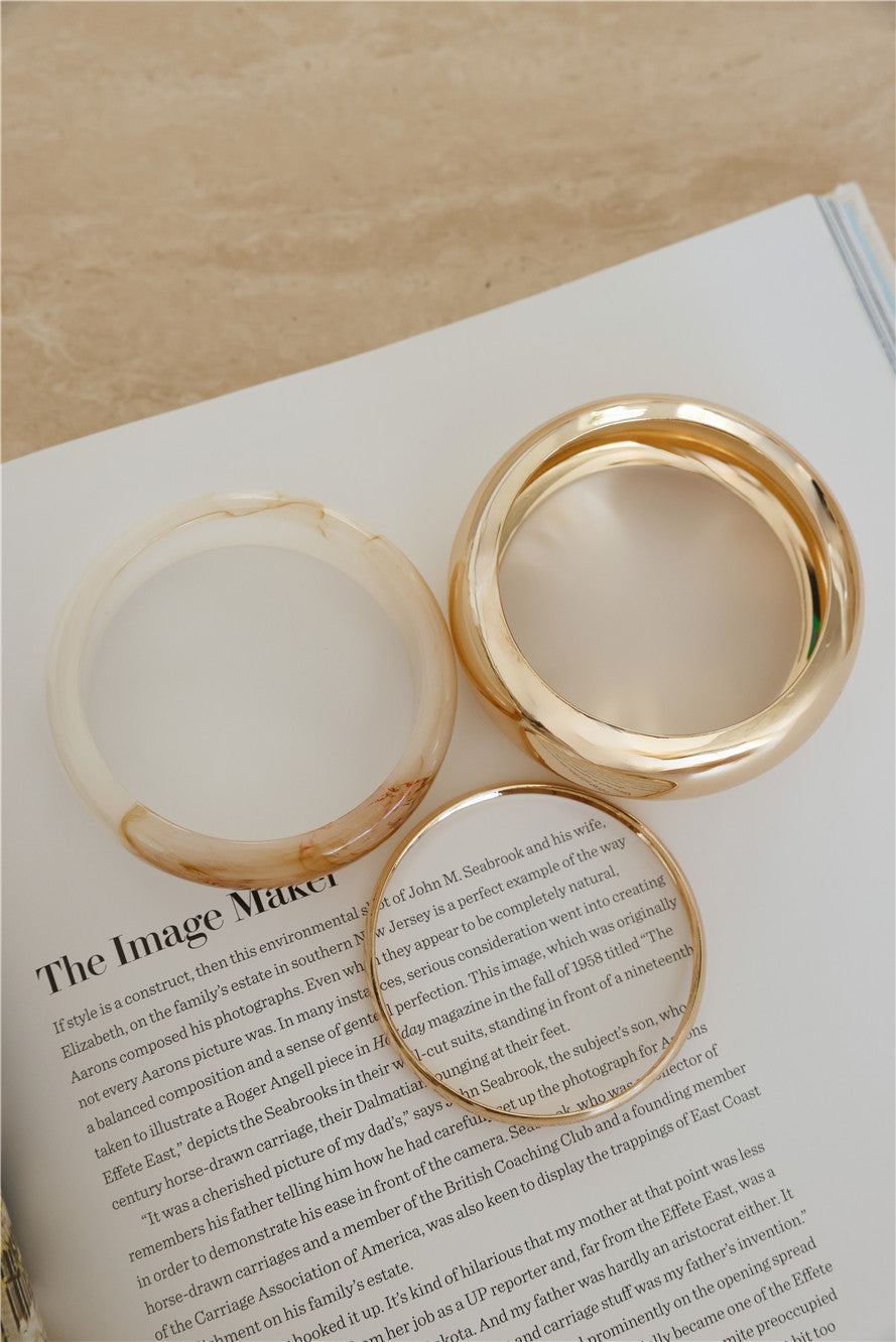 Akira Bangle 3pk Gold