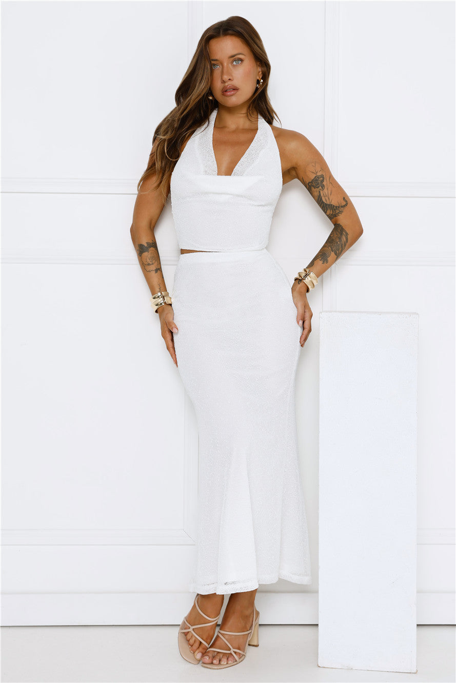 Inspo Maxi Skirt White