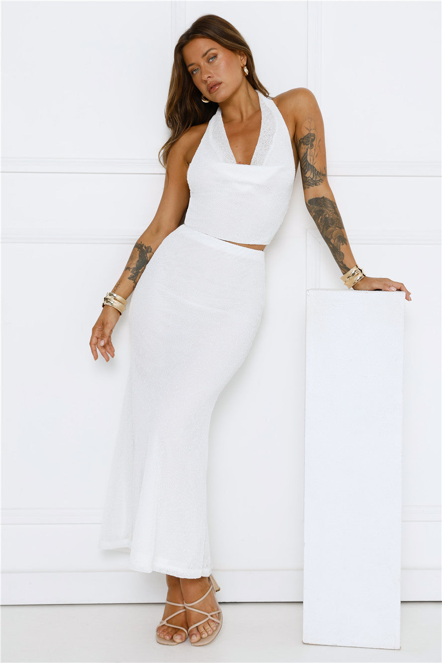Inspo Maxi Skirt White
